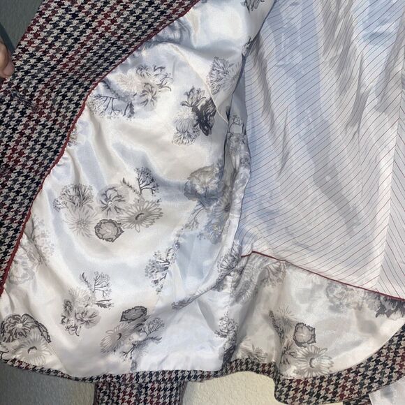 H&M Houndstooth wool Jacket Blazer Womens Dark academia 8 old money - Picture 11 of 13